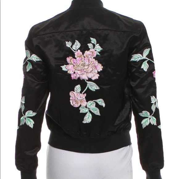3x1 NYC Satin Floral Embroidered Jacket. Size XS. - Picture 3 of 3